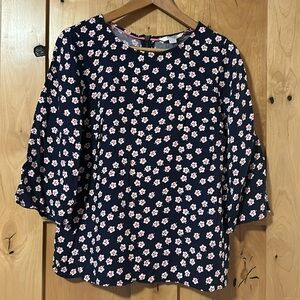 Boden Blue Flowered Blouse - 10